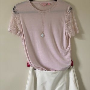 Ted baker lace sleeve shirt